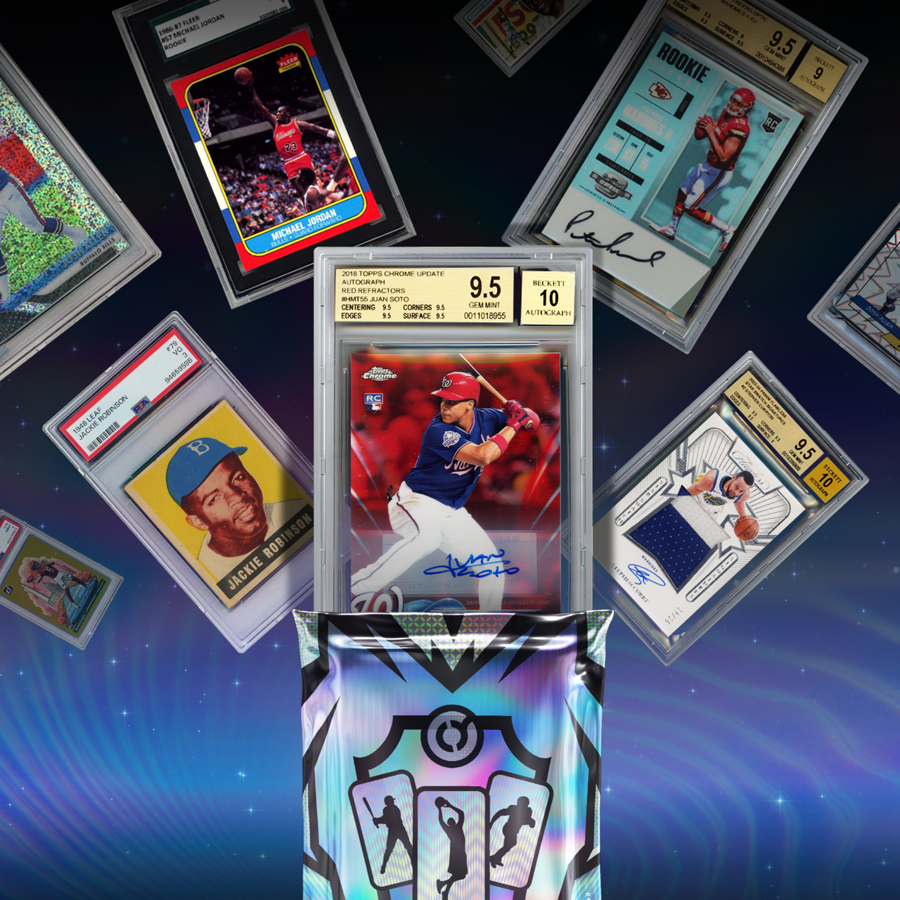 Collectible card and smartphone with Courtyard.io app